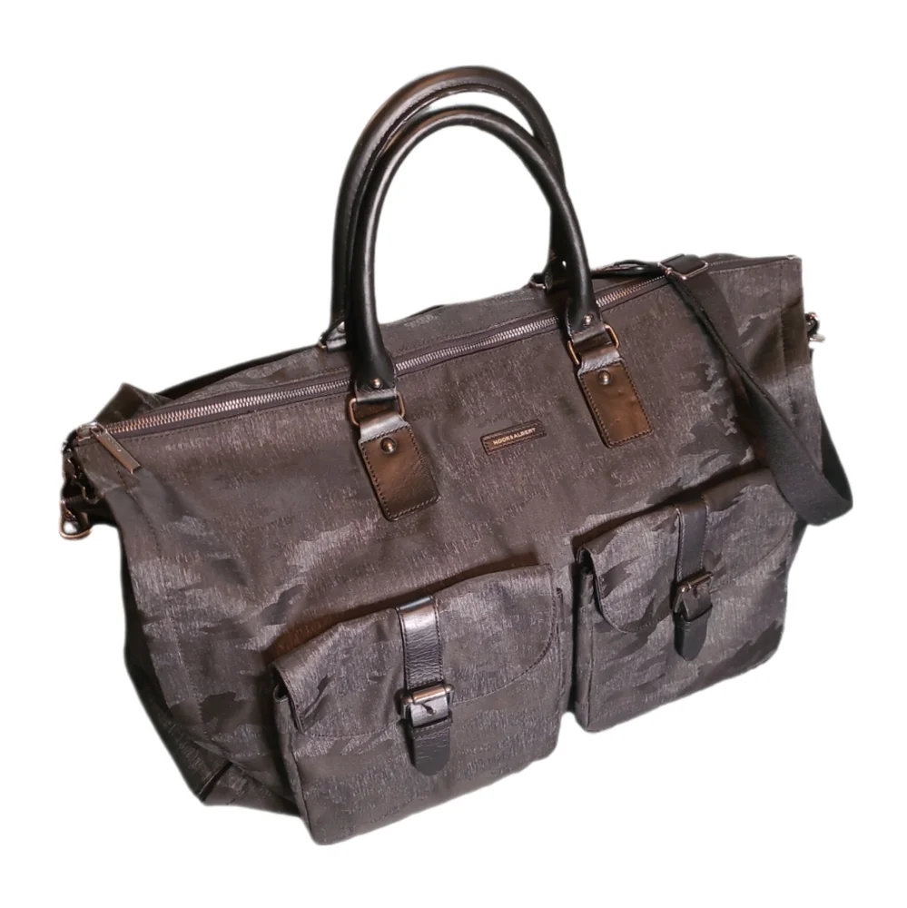 HOOK & ALBERT | Garment Weekender Camo Print Canvas Duffel Garment Bag Carry-On